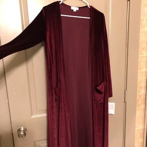 LuLaRoe Sarah in velvet maroon